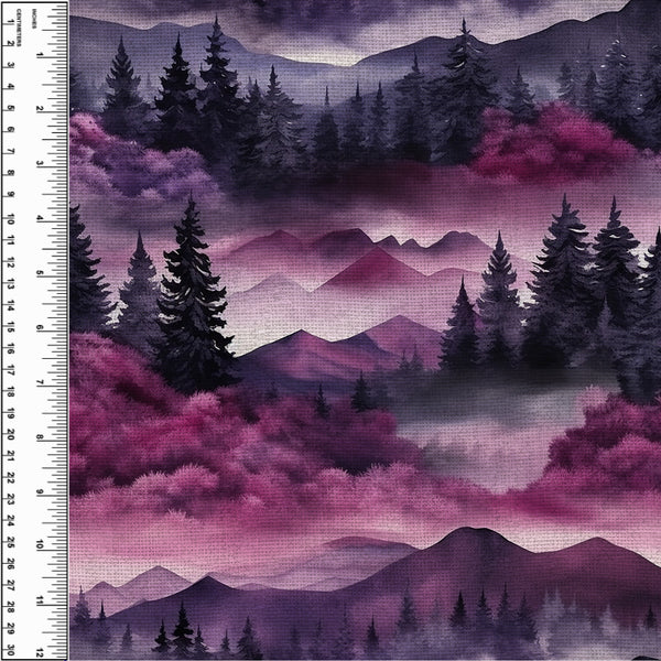 Purple Linen Mountains Adult Blanket