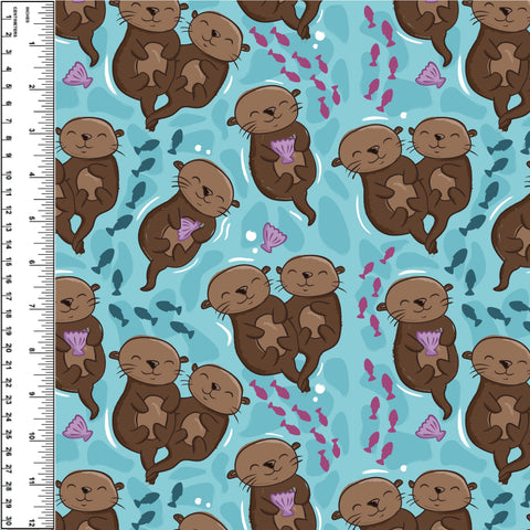 Sea Otter Float Toddler Blanket