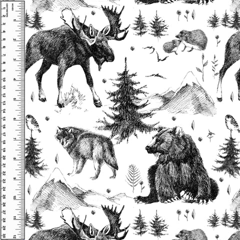 Sketched Forest Toddler Blanket