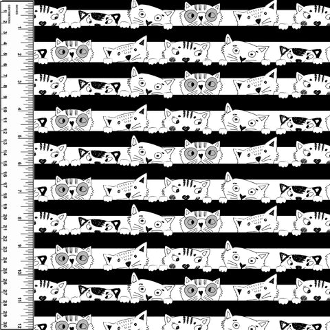 Sneaky Cat Stripe Toddler Blanket