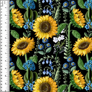 Sunflower Blues Toddler Blanket