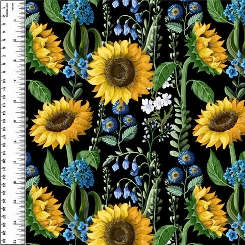 Sunflower Blues Toddler Blanket