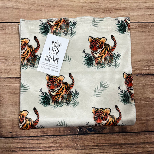 Tiger Cub Cream Toddler Blanket