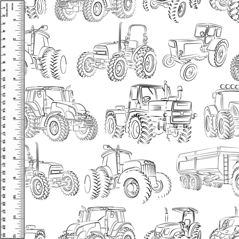 PREORDER Tractor Sketch on White