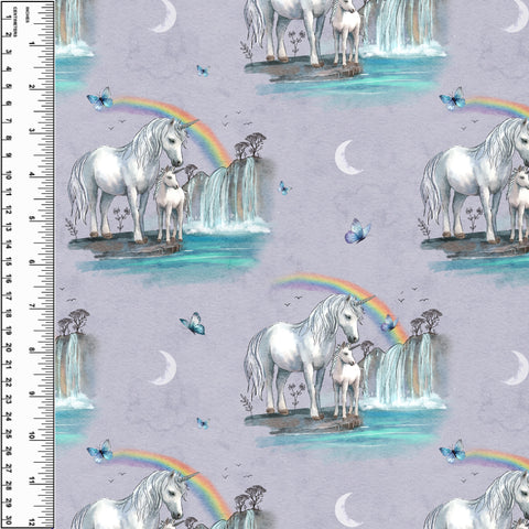 Unicorn Moon Water Lilac Toddler Blanket