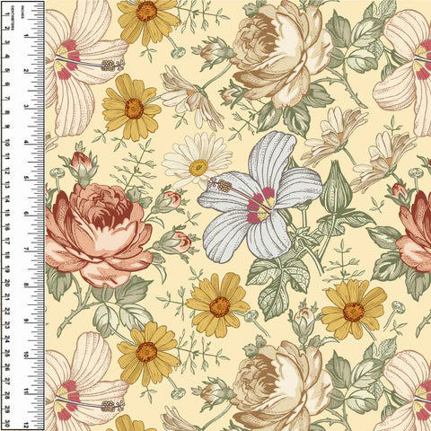 PREORDER Vintage Floral Yellow Blanket