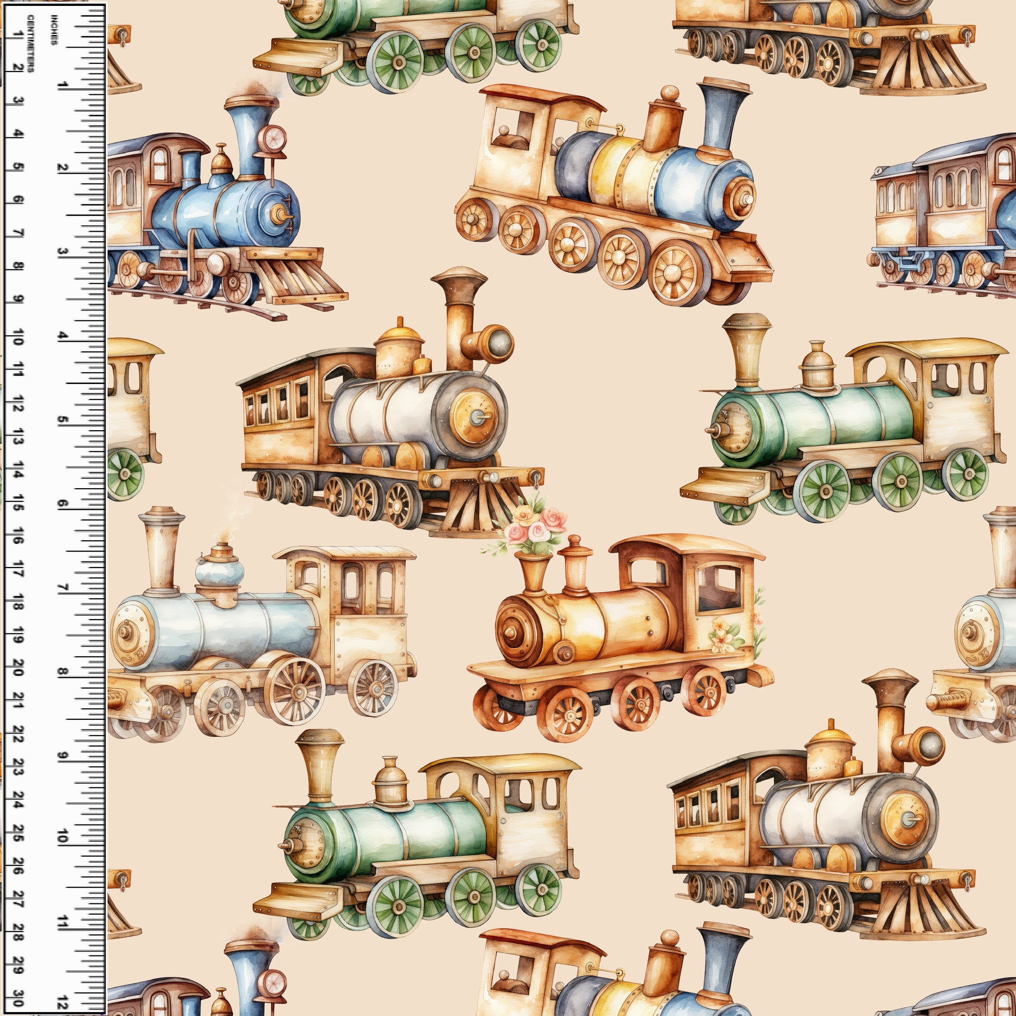 Vintage Steam Engines Toddler Blanket