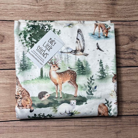 Watercolour Woodland Toddler Blanket