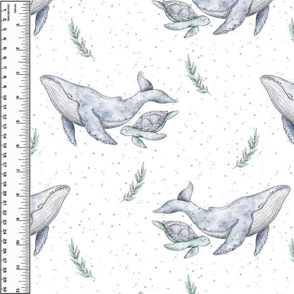 Whale & Turtle Toddler Blanket