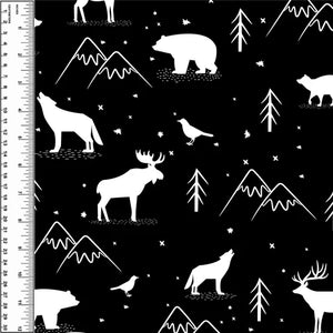 Wild Mountain Monochrome Toddler Blanket