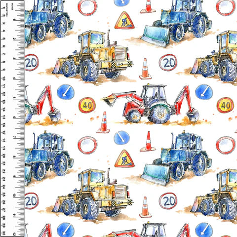 PREORDER Worksite Trucks Toddler Blanket