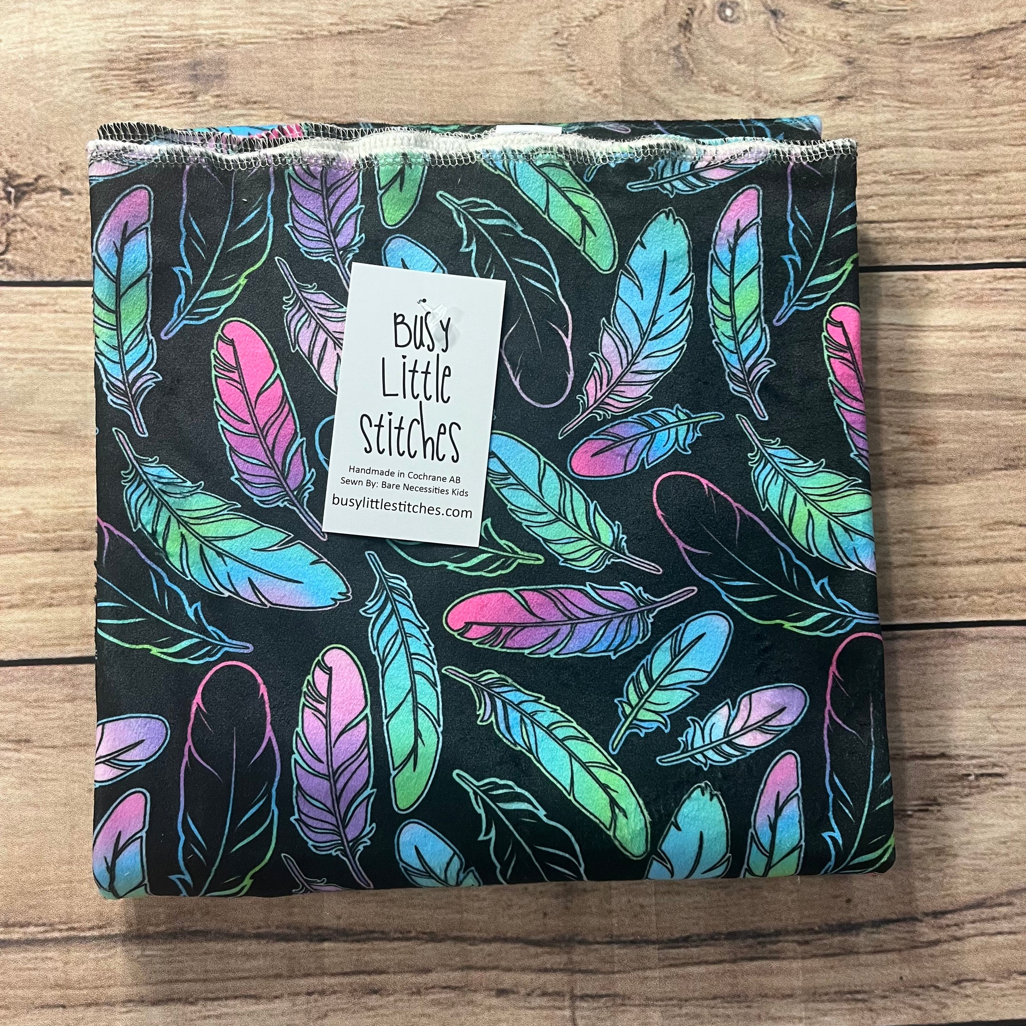 Feathers Neon Toddler Blanket