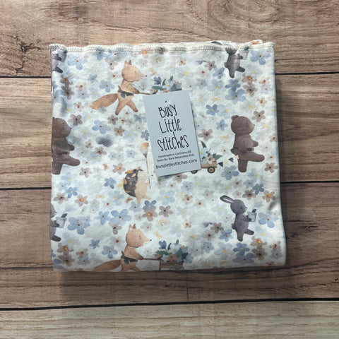 PREORDER Flower Animal March Toddler Blanket