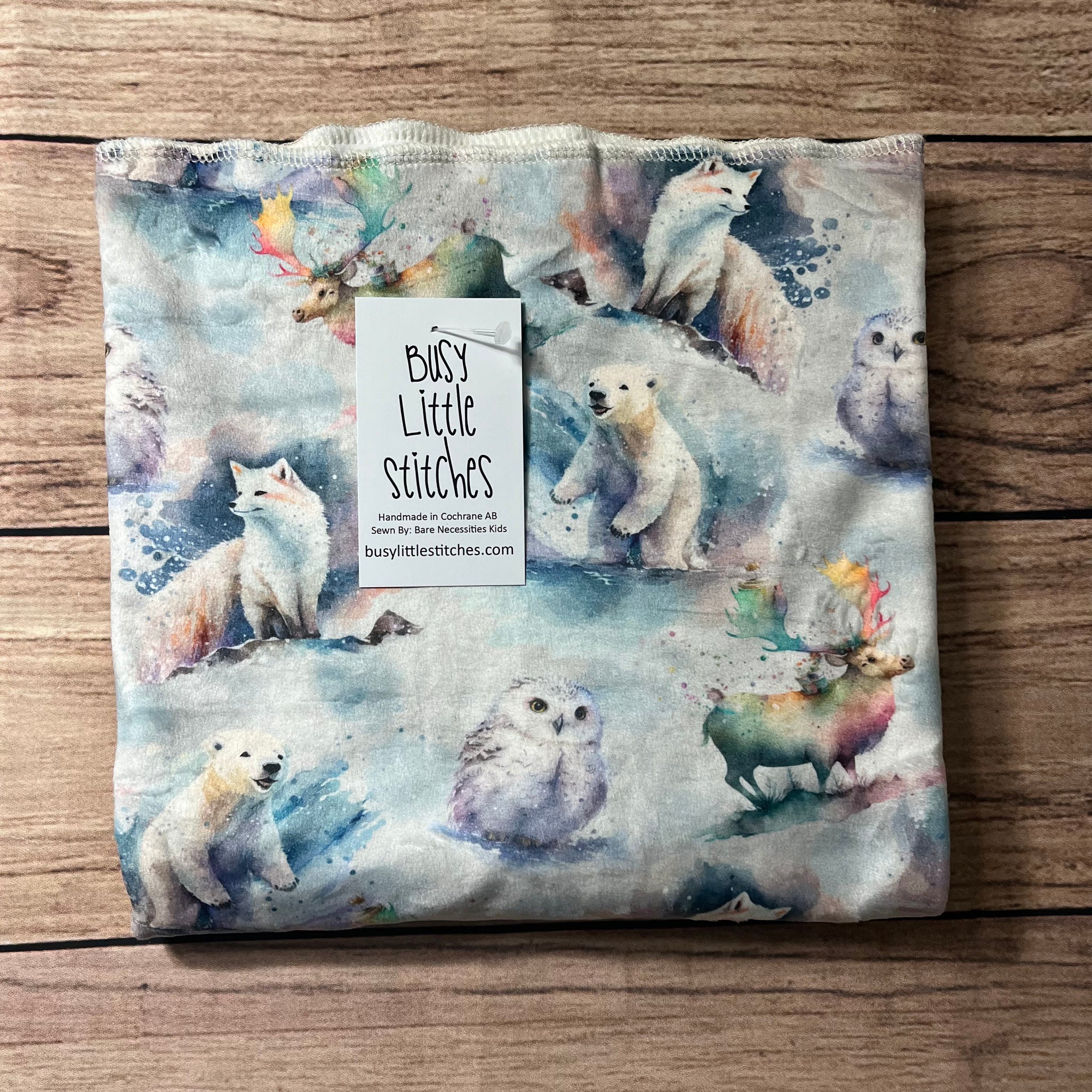 PREORDER Arctic Animals Watercolour Toddler Blanket