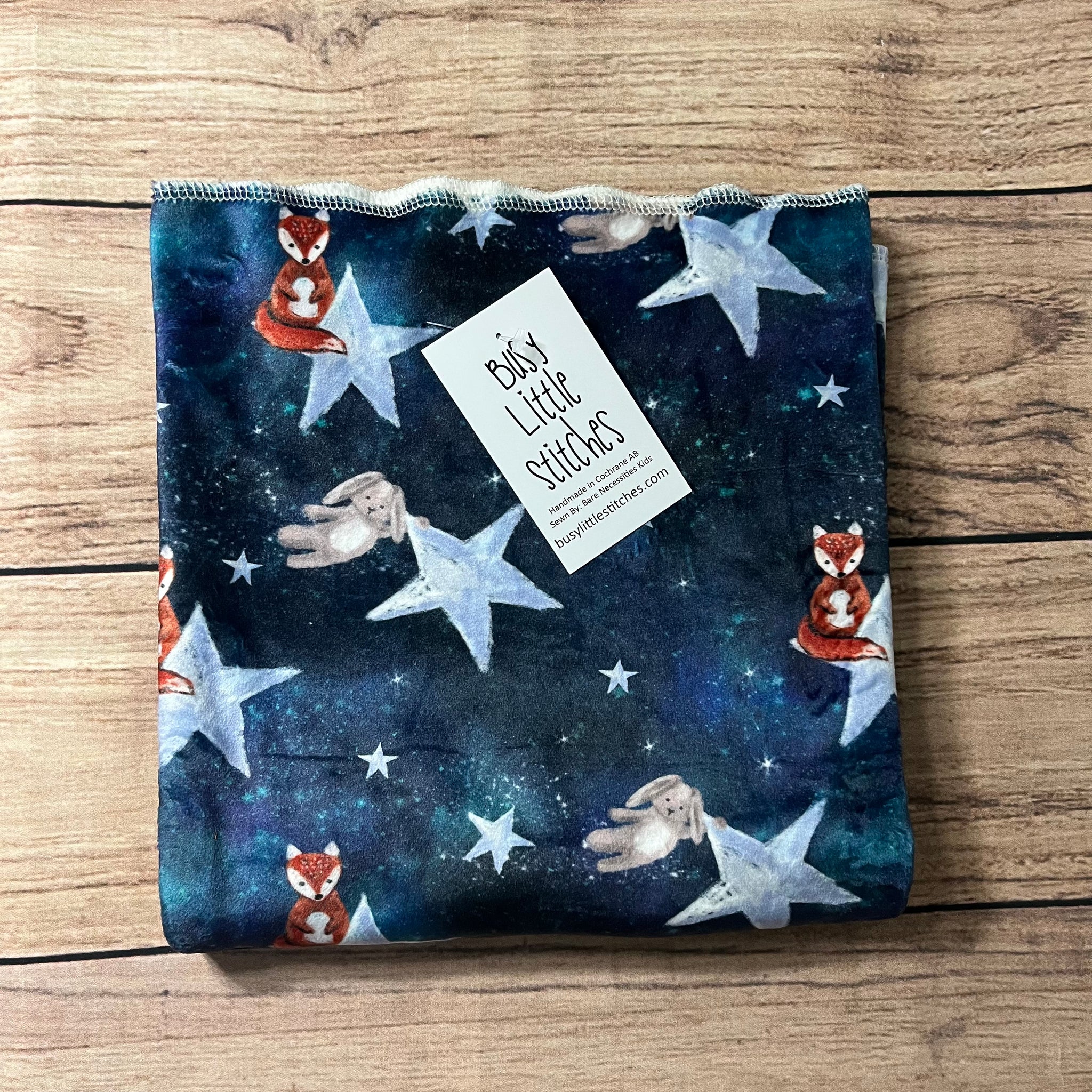 Star Flight Bunny Fox Toddler Blanket