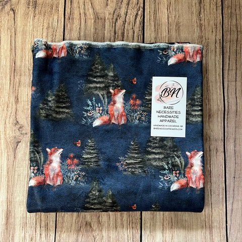 PREORDER Fox Butterfly Navy Toddler Blanket