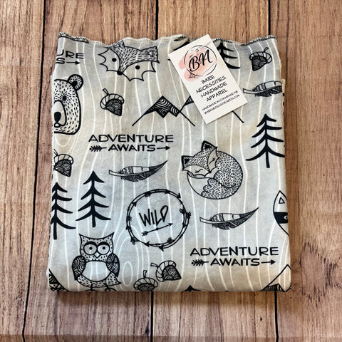 PREORDER Adventure Awaits Grey Toddler Blanket