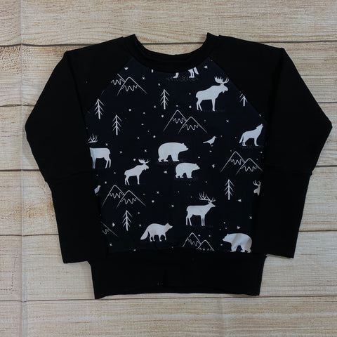 3-6 Years Wild Mountain Monochrome Grow With Me Sweater