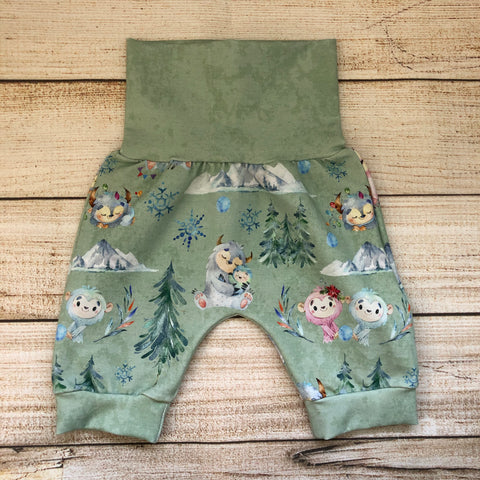 Watercolour Yeti Bunny Bottom Shorts