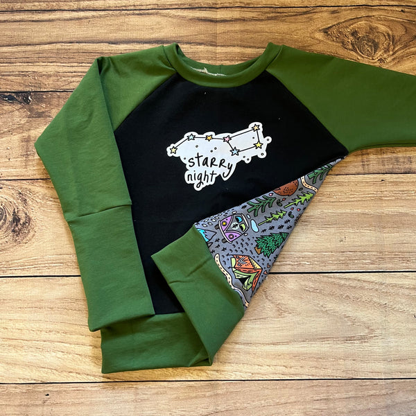 3-6 Years Starry Night Grow With Me Sweater
