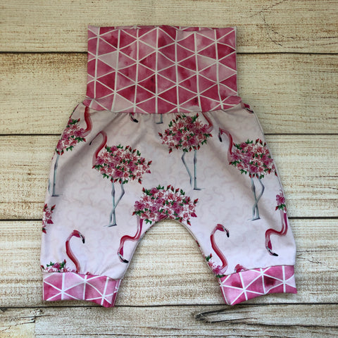 Flamingo Floral Bunny Bottom Shorts