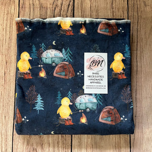 Duck Boots Camping Toddler Blanket