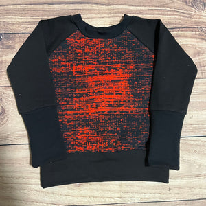 3-6 Years Red Grunge Bubbles Grow With Me Sweater