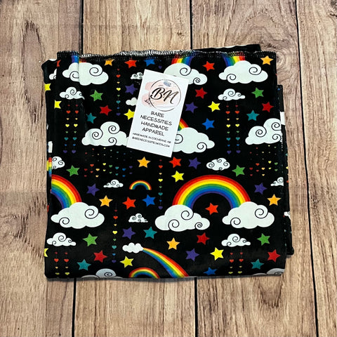 Rainbows on Black Toddler Blanket