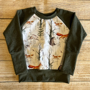 6-8 Year Whimsical Woodland Grow With Me Sweater