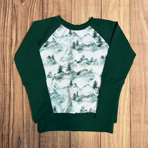 6-8 Year Hazy Forest Green Grow With Me Sweater