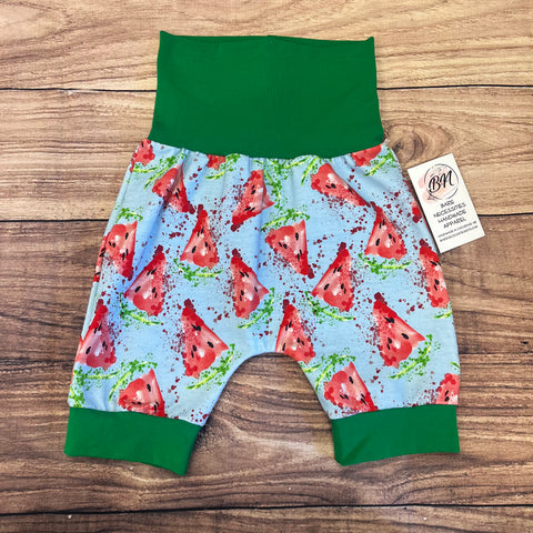 9m-3 Year Watermelon Splash Blue Bunny Bottom Shorts