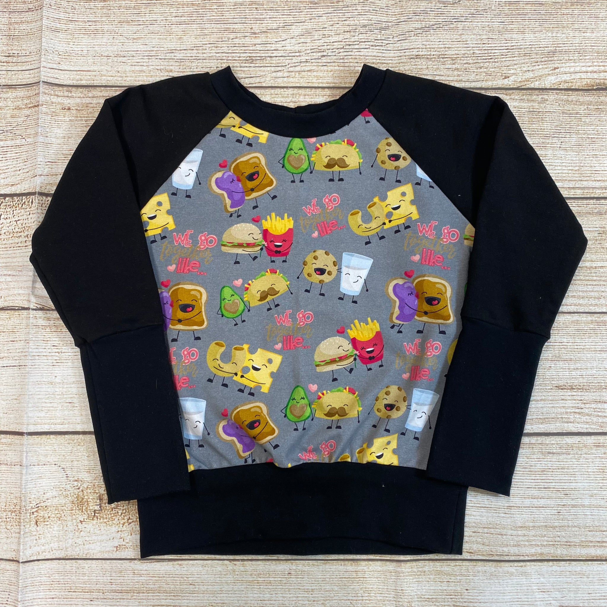 6-8 Year Food Pairs Grow With Me Sweater