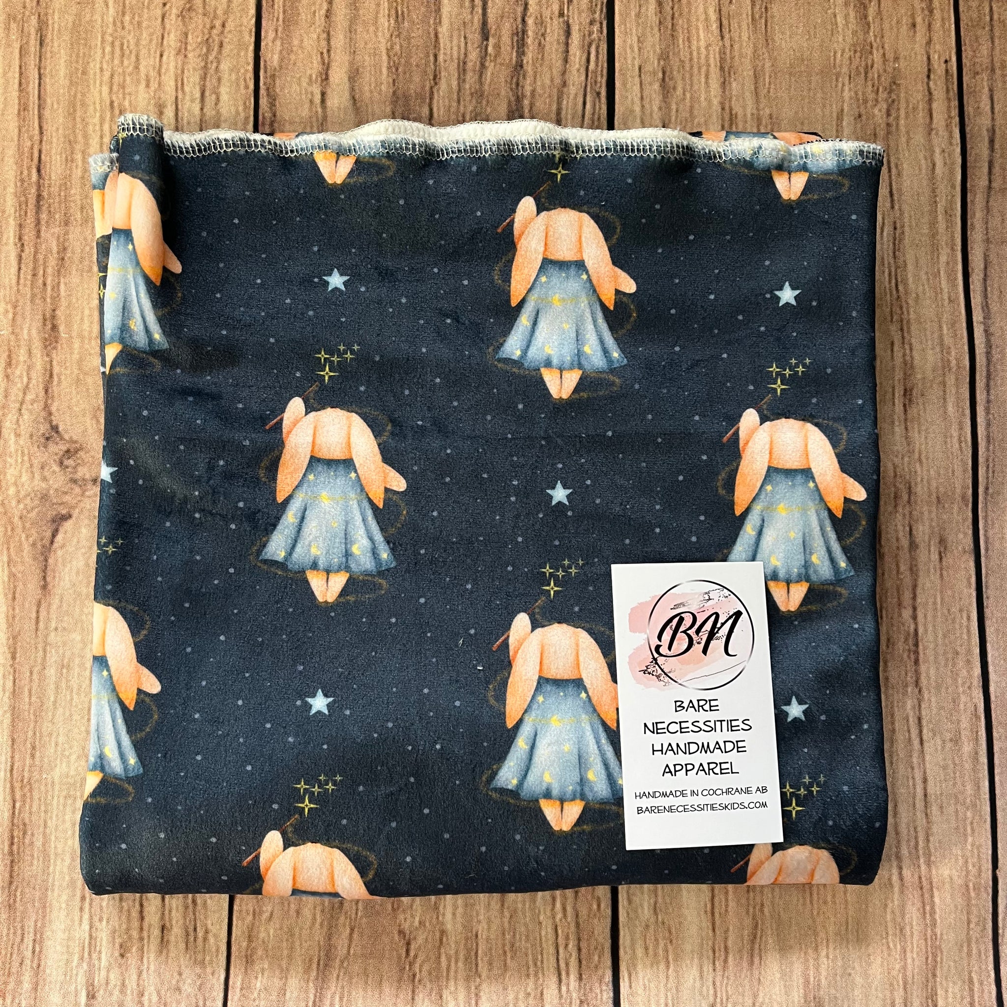 PREORDER Bunny Wand Blue Toddler Blanket