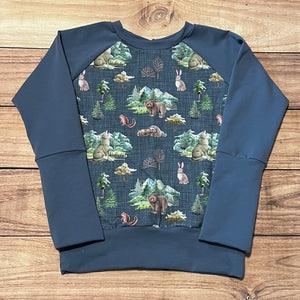 6-8 Year Wild Forest Grow With Me Sweater