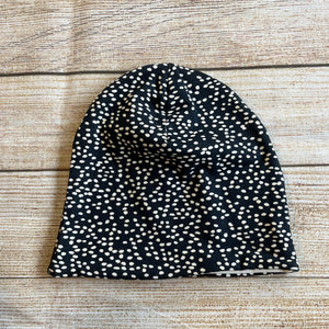 3+ Adult Small Beanie Birch Dots on Navy