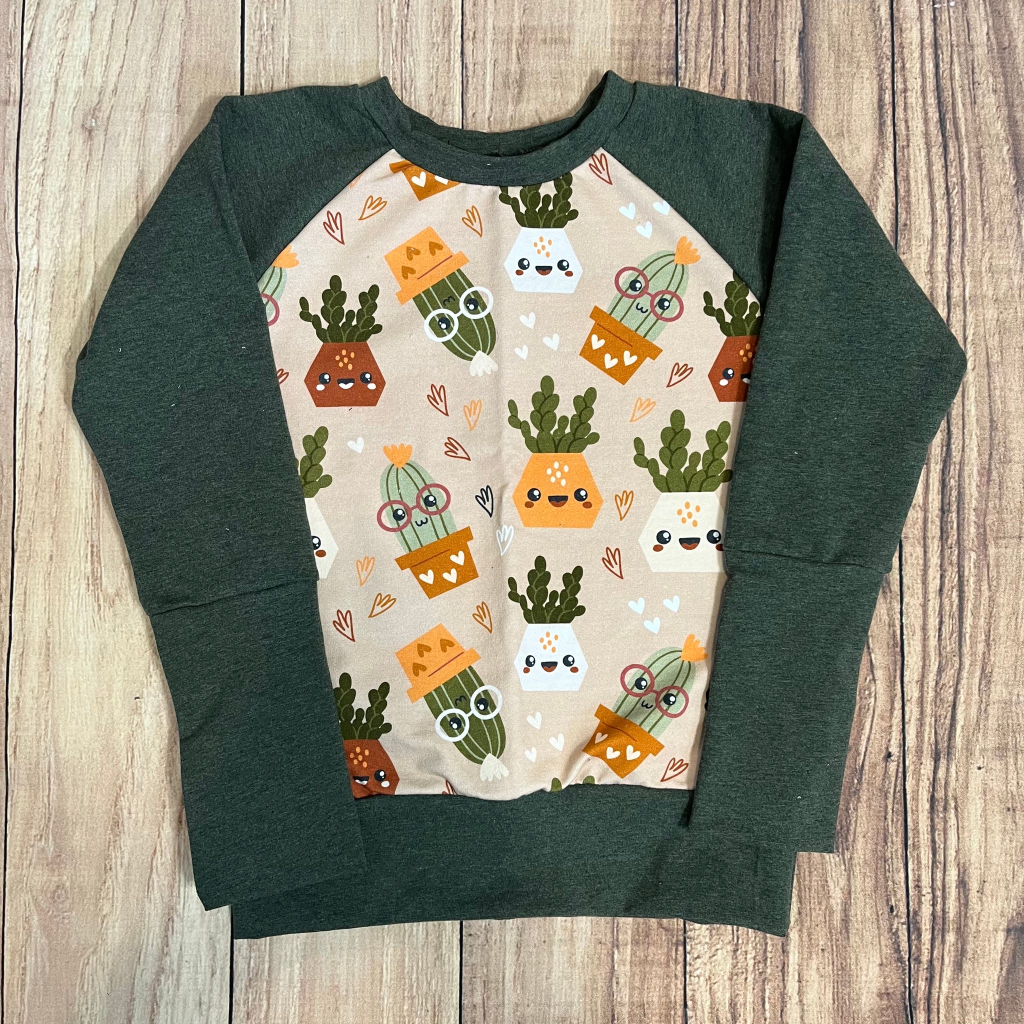 6-8 Year Succulent Toss Grow With Me Sweater