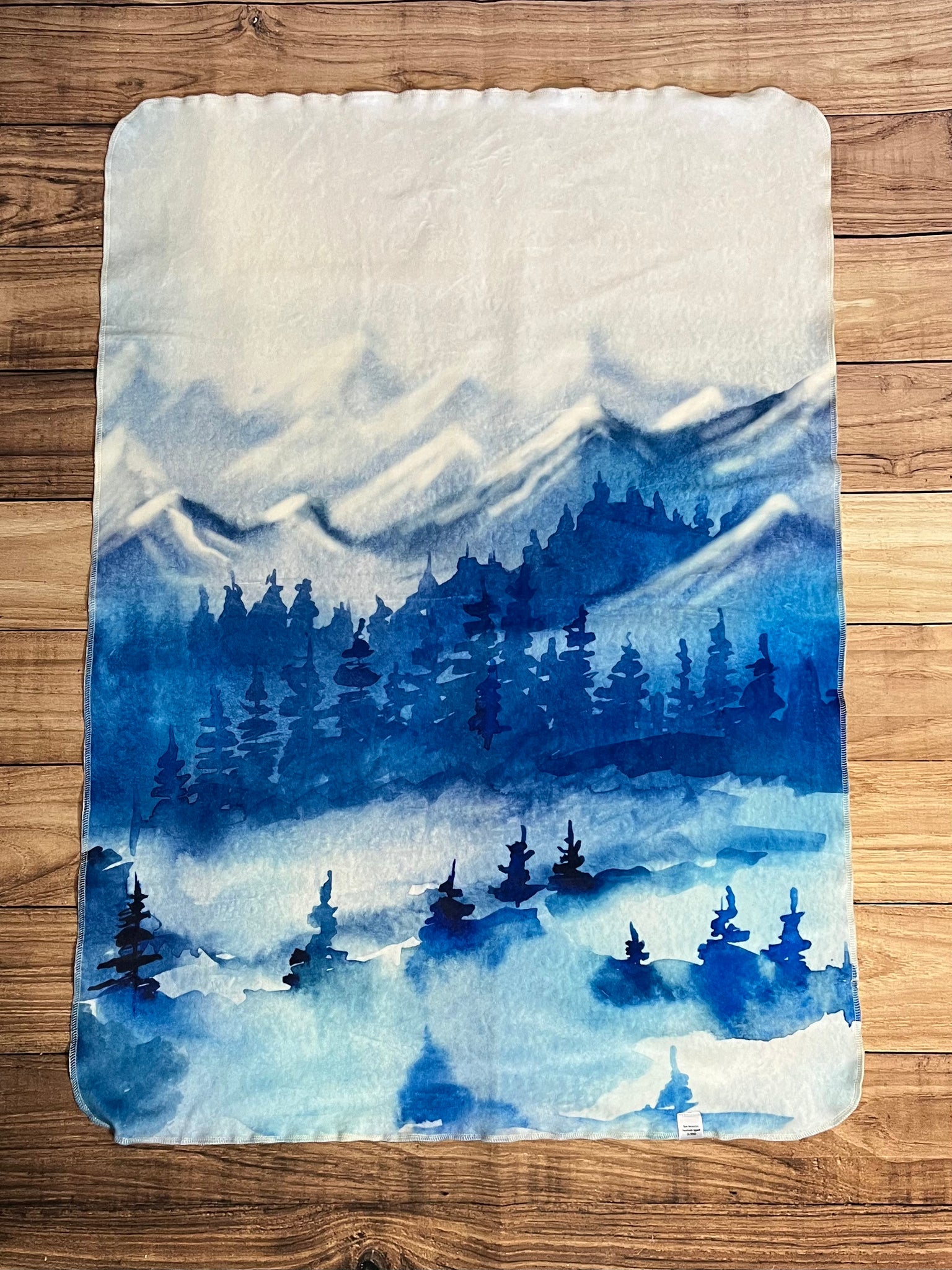 Blue Forest Mountain Toddler Blanket